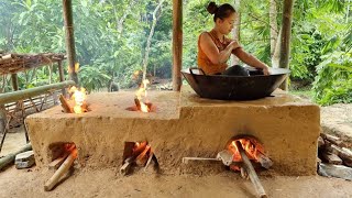 FULL VIDEO: 135 Days Build Clay Stove, Bamboo House Kitchen, Garden, Furniture | Lý Thị Ca  Ep.97