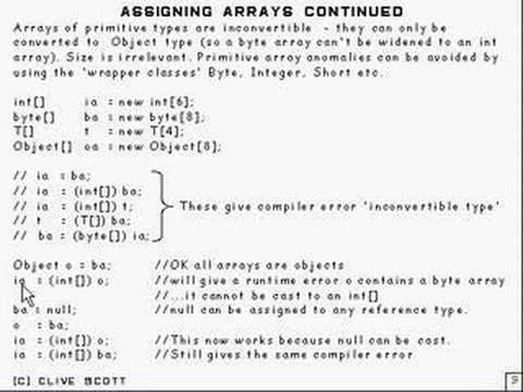 Java Tutorial 5.8 Arrays Part 8/15 - array assignment