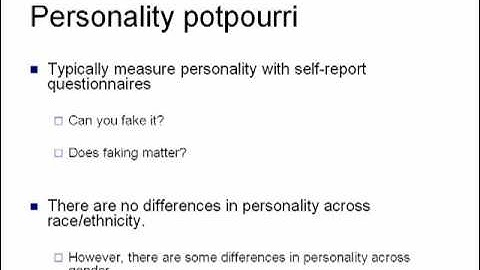 Individual Differences Part III