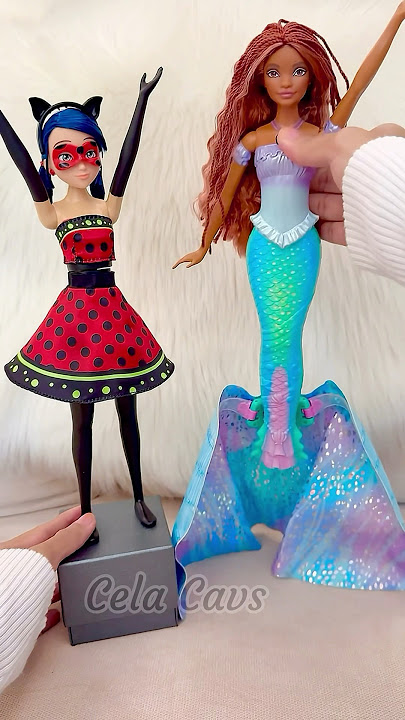 Transforming Miraculous and Ariel Mermaid! #elsa #nezha #shorts #satisfying #unboxing #ariel