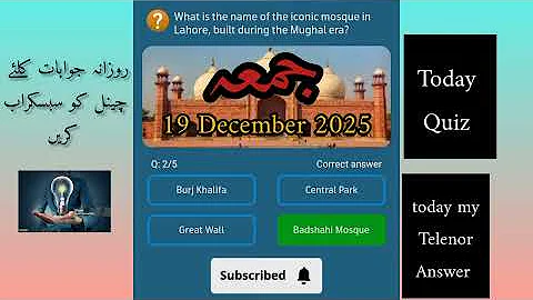 19 December 2025! Today my Telenor answer ! Today my Telenor answer Question ! #testyourskills 