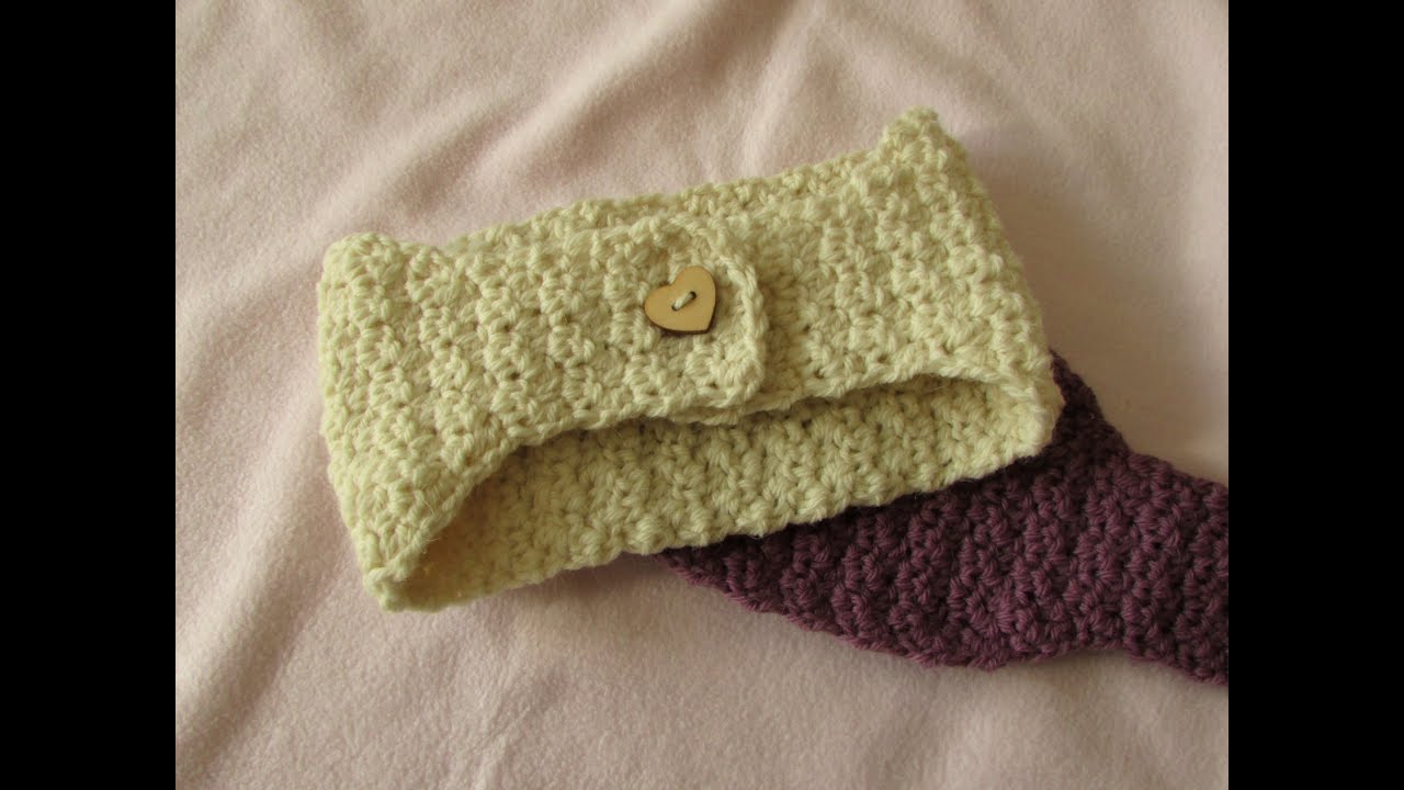 VERY EASY textured crochet headband tutorial - any size