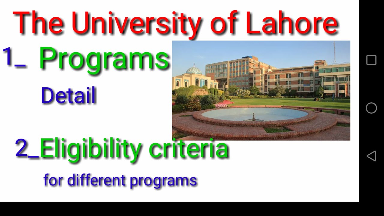 university of lahore assignment front page