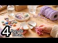 Amazing DIY: Recycling Broken Plates, Cups, Bottle & Cardboard with Colorful Stones and Macrame