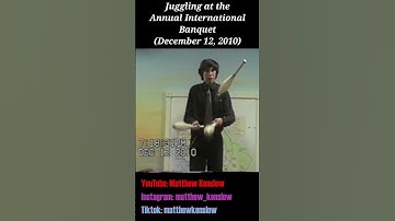 Juggling Clubs at the International Banquet #juggling #clubs #jugglingclubs #talentshow #shorts #fyp