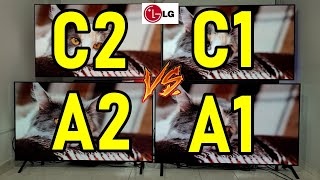 LG C2 vs C1 vs A2 vs A1: 4K Smart TVs with OLED technology. What are the differences?