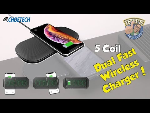 ChoeTech 5 Coil Dual Fast Wireless Charger - Better than Apple AirPower Pad? : REVIEW