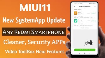 OFFICIAL MIUI 11 System APPs Update | Cleaner&Security| New Features ToolBox | TECH2TAMIL