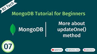 MongoDB Tutorial For Beginners | More about updateOne() method - Part 07