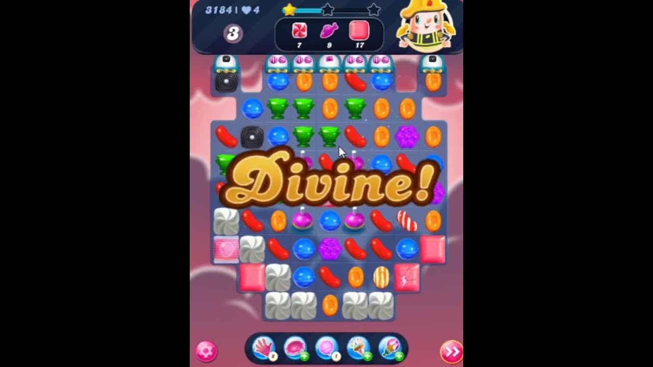 Candy Crush Saga Level 3184 Get 2 Stars, 16 Moves Completed YouTube