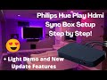 Philips Hue Play Hdmi Sync Box Setup: Hue Sync App, Light Demo, Google Assistant and Tv Remote Setup