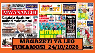 Magazeti ya leo Oktoba 24/2026 Ijumamosi magazeti ya michezo leo asubuhi jumamosi/Simba na Yanga