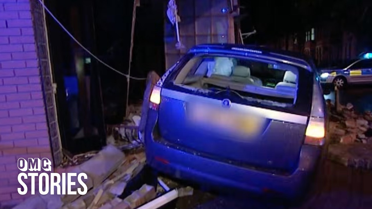 Police Chase Ends in Stolen Car CRASHING into Chinese Restaurant