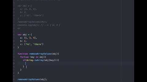 solve this - javascript remove Array Values from Object