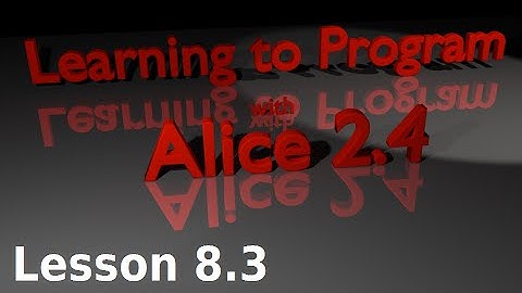 Alice Tutorial 2.4 Lesson 8.3 - Dummy Camera Vehicle Property