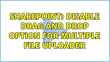 Sharepoint: Disable drag and drop option for multiple file uploader