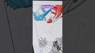 Latios and Latias Pokemon drawing part 1