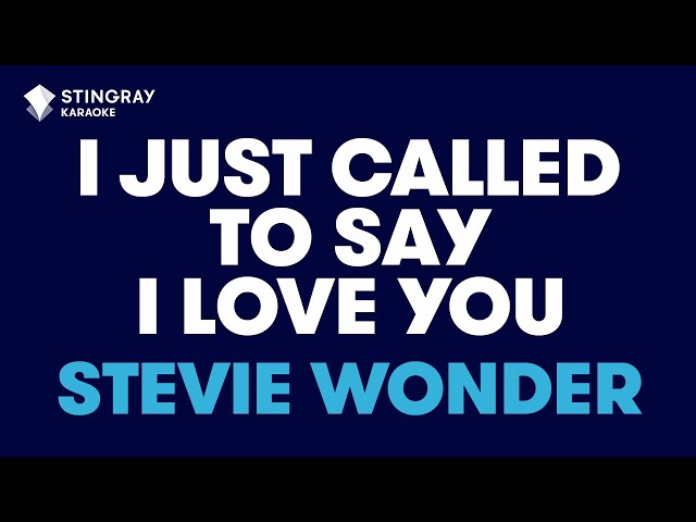 Stevie Wonder - I Just Called To Say I Love You (Karaoke with Lyrics) class=