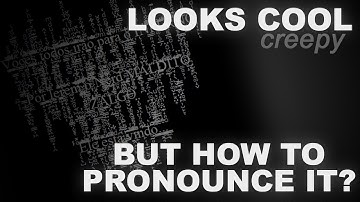 HOW TO PRONOUNCE THE ZALGO TEXT