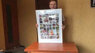 Photo collage poster 50x70cm framed Ikea Fiskbo
