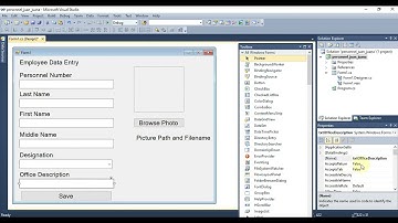Part 1: Employees Data Entry in C# and MySql