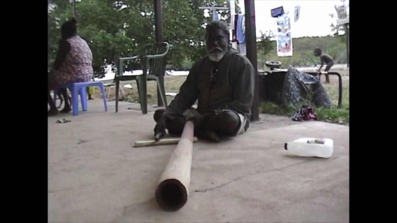 Mr Gurruwiwi teaches yiḏaki (didgeridoo) play of Calm water song. YouTube
