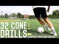 32 Close Control Dribbling Cone Drills | Improve Your Close Control Dribbling