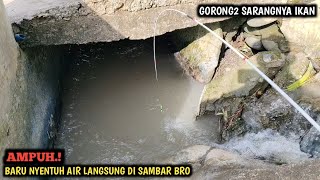 Seru.!! Mancing di gorong-gorong ini gak perlu nunggu lama bosku
