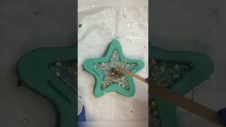 Floral Star Paperweight Process #shorts #homedecor #diycrafts #resinart