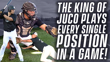 PLAYING ALL 9 POSITIONS IN A BASEBALL GAME | King of Juco X Driveline