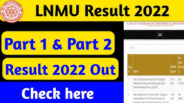lnmu part 1 part 2 result 2022 out | lnmu part 1 result date | lnmu part 2 result date
