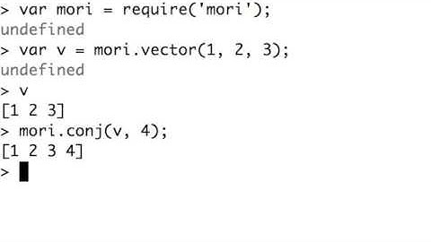 JavaScript Mori Vectors