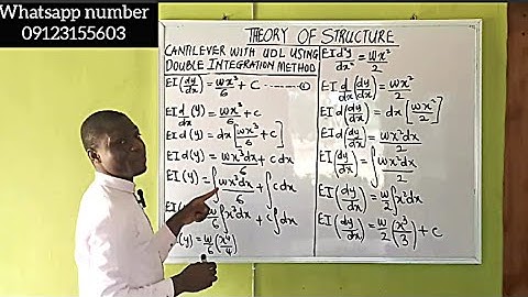 CANTILEVER WITH (UDL) USING DOUBLE INTEGRATION METHOD (derivation/ example) #theoryofstructures .