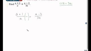 Section 12-7 A Rational Expressions with Unlike Denominators