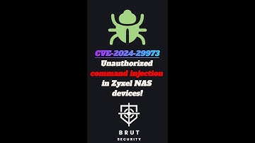 🚨 CVE-2024-29973 | Unauthorized command injection in Zyxel NAS devices | Brut Security #shorts