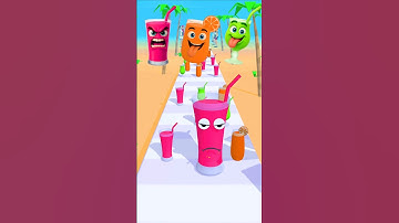 Juice Run Lvl.110 - Pink vs Orange vs Green Juice Glass 🍹🔥 #shorts #games #juicerun #viral