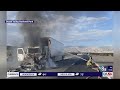 Tractor-trailer carrying &#39;hazardous waste&#39; catches fire in Death Valley