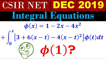 CSIR NET MATHEMATICS Dec 2019 | Integral Equations | Solution Using Laplace Transforms (Section B)