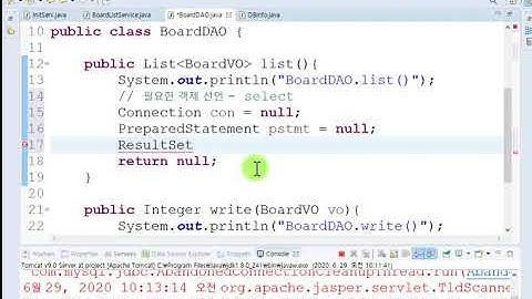 Webjjang JSP MVC Project 01-08 DB연결과 DAO 작성(웹짱과 함께하는 JSP MVC Project)