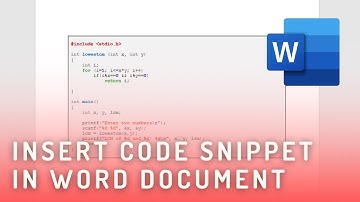How to create/insert a code snippet in word document | Microsoft Word