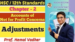 Account of Not for Profit Concerns | Adjustment in NPO | Chapter - 2 | Class 12th | Hemal Sir |