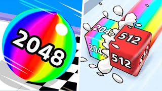 TIKTOK GAMEPLAY VIDEO 2024 - :CHAIN CUBE 2048: 3D MERGE NUMBER VS BALL RUN 2048 :MERGE NUMBER