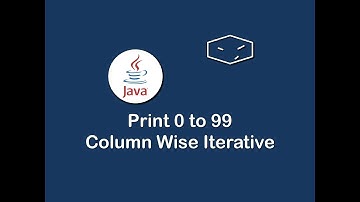print 0 to 99 column wise iterative in java