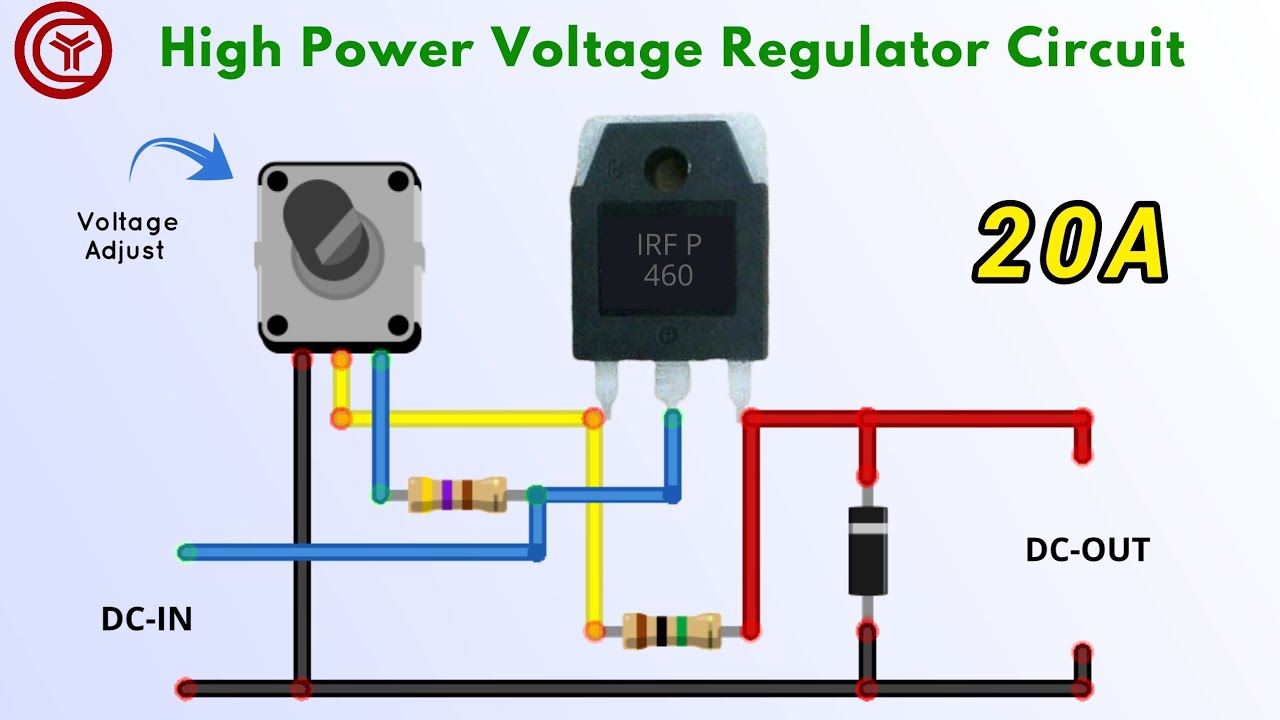 0-35v adjustable voltage regulator using single Mosfet 