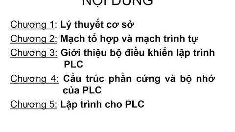 Lập Trình Điều Khiển Logic