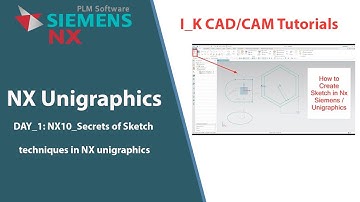 Siemens NX. (English) DAY_1:Sketch techniques in NX unigraphics #NX #Siemens #Sketches #line #circle