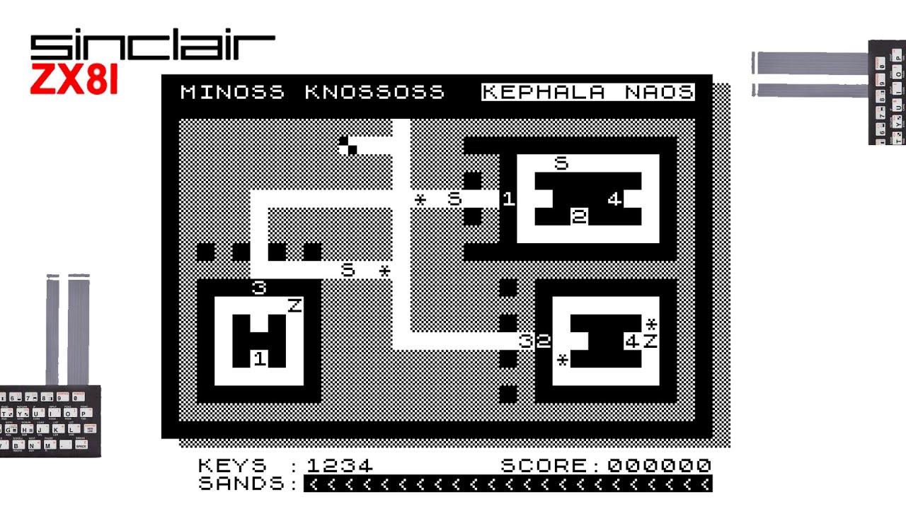 Minoss Knossoss - A new adventure game for the ZX81 from David