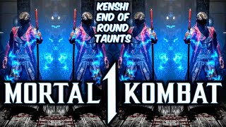MK1 ALL *KENSHI* END OF ROUND TAUNTS SO FAR!! (ALL DIALOGUES) 1080p 60 FPS (MK12)