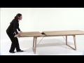 Modern danish living dining table product demonstration from wharfside