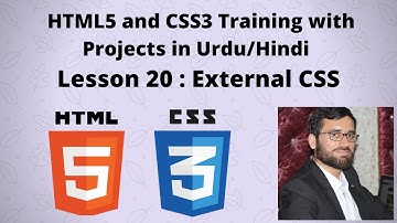 HTML5 and CSS3 tutorials in Urdu/Hindi : Lesson # 20 External CSS